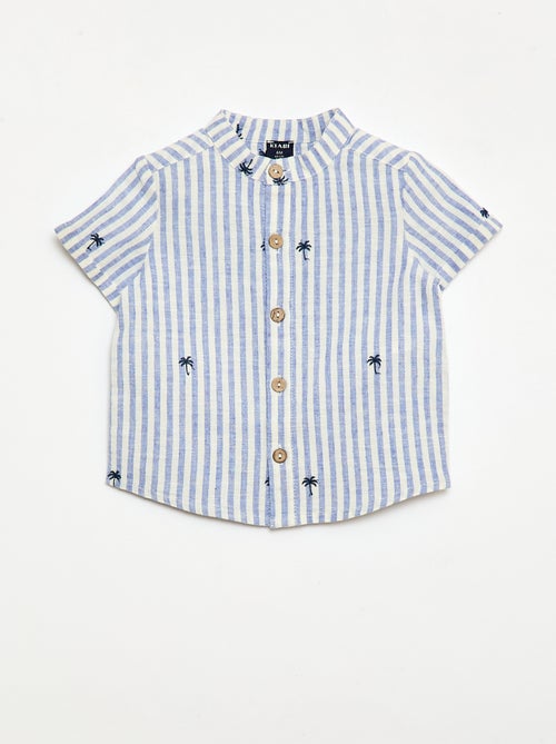 Completo a righe 2 pezzi - camicia + pantaloncini - Kiabi Completo a righe 2 pezzi - camicia + pantaloncini - Kiabi