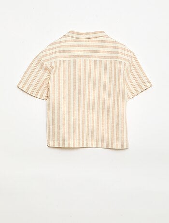 Completo a righe camicia + short