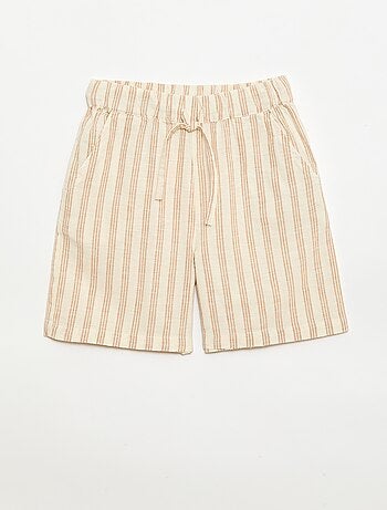 Completo a righe camicia + short