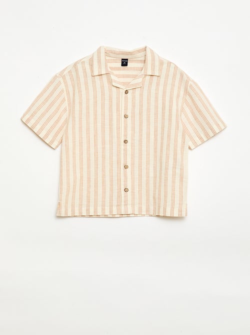 Completo a righe camicia + short - Kiabi