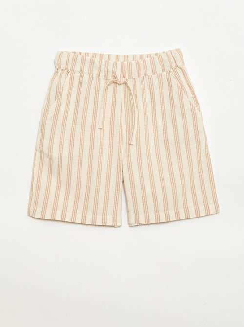 Completo a righe camicia + short - Kiabi