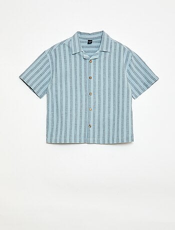 Completo a righe camicia + short