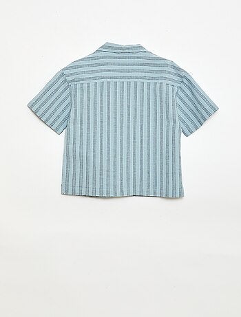 Completo a righe camicia + short