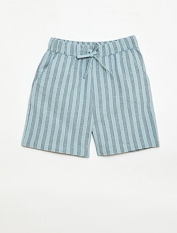 Completo a righe camicia + short