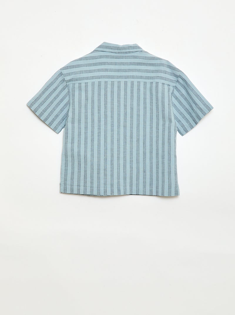 Completo a righe camicia + short Blu - Kiabi