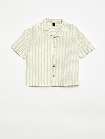 Completo a righe camicia + short