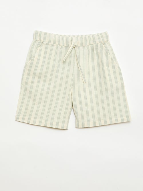 Completo a righe camicia + short - Kiabi