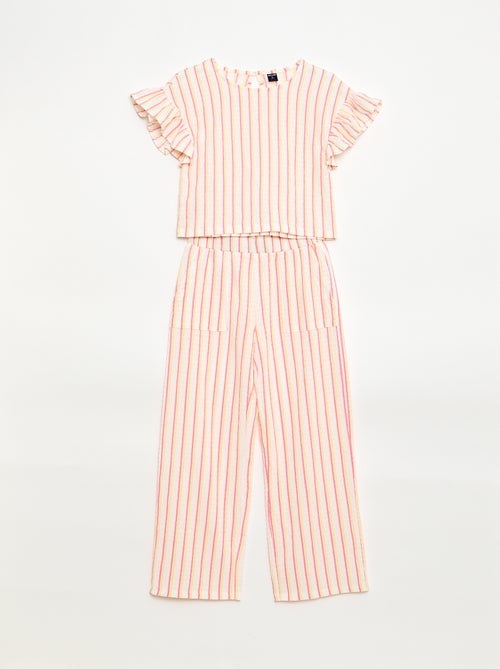 Completo a righe t-shirt + pantaloni - 2 pezzi - Kiabi
