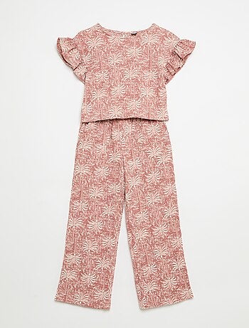 Completo a righe t-shirt + pantaloni - 2 pezzi