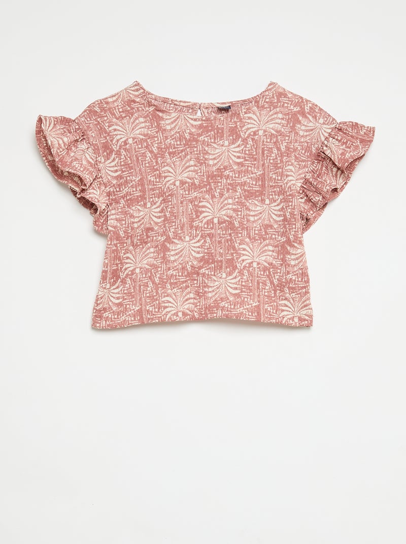 Completo a righe t-shirt + pantaloni - 2 pezzi Rosa - Kiabi