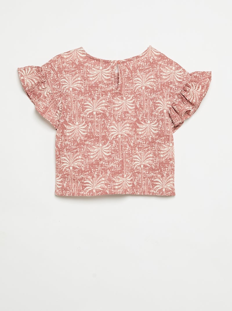 Completo a righe t-shirt + pantaloni - 2 pezzi Rosa - Kiabi