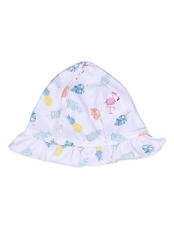 Completo abito body e cappello in cotone biologico per neonata, collezione tropi - Kitikate