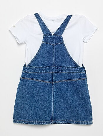 Completo abito in denim + t-shirt 'Minnie'