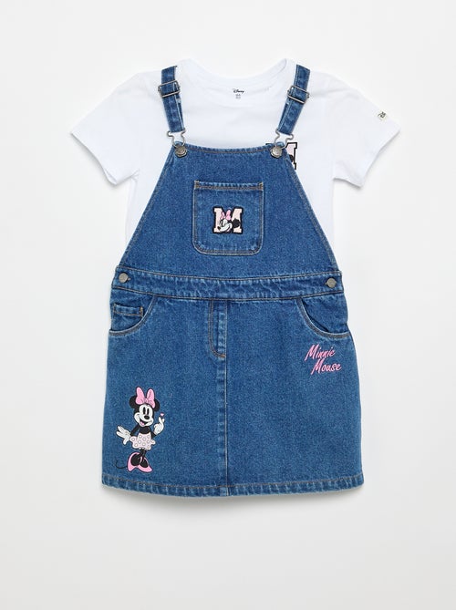 Completo abito in denim + t-shirt 'Minnie' - Kiabi