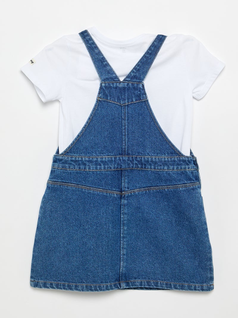 Completo abito in denim + t-shirt 'Minnie' Blu - Kiabi