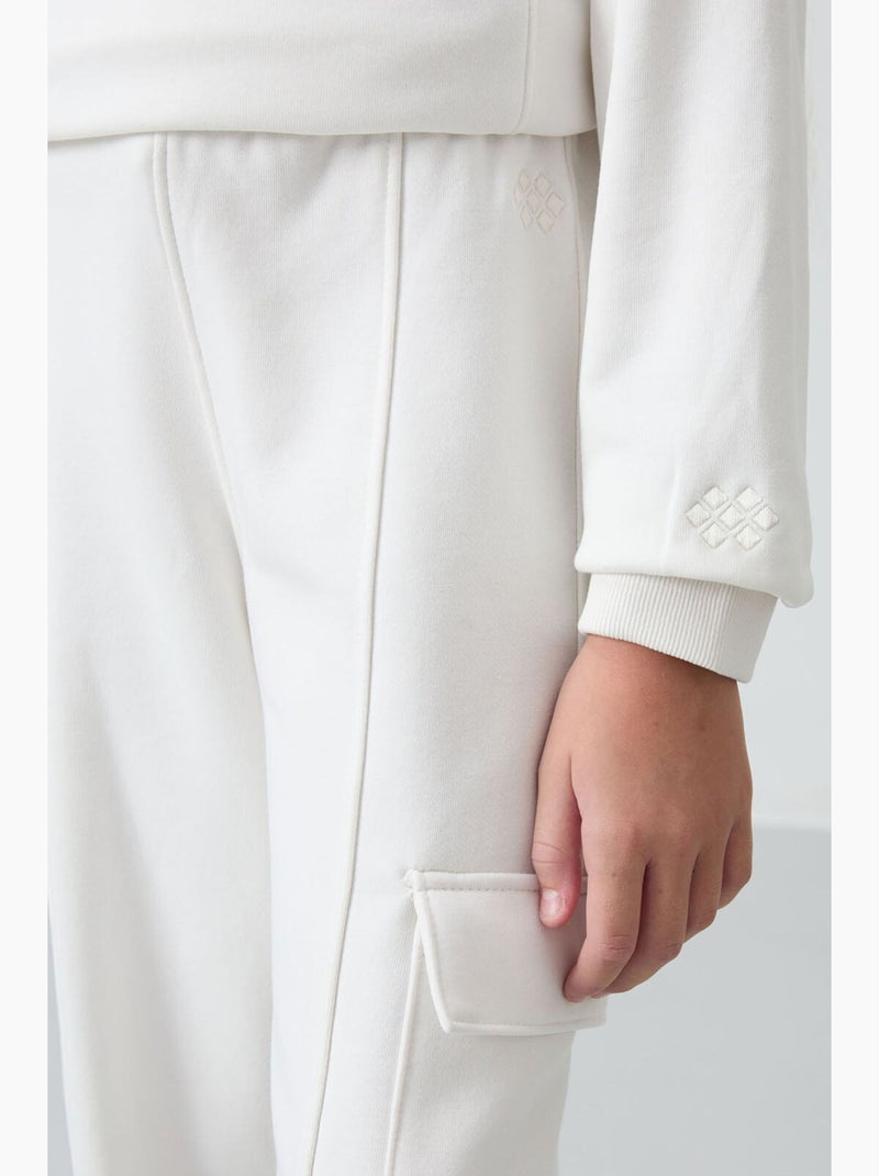 Completo active in 2 pezzi in cotone e poliestere tommy Bianco sporco - Kiabi
