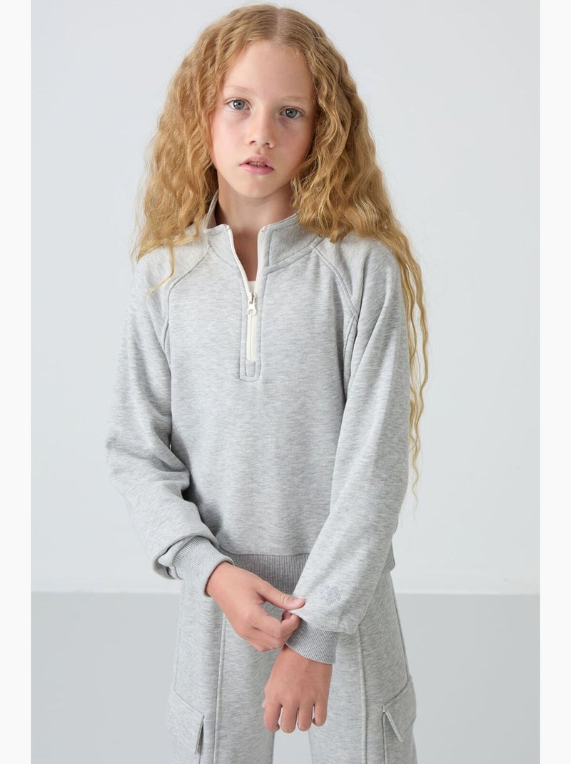 Completo active in 2 pezzi in cotone e poliestere tommy Grigio chiaro - Kiabi