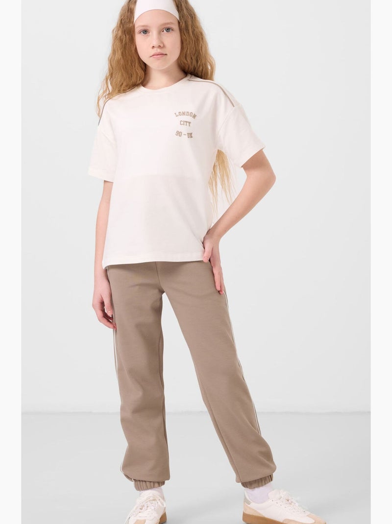 Completo active in misto cotone tommy Beige argilla - Kiabi