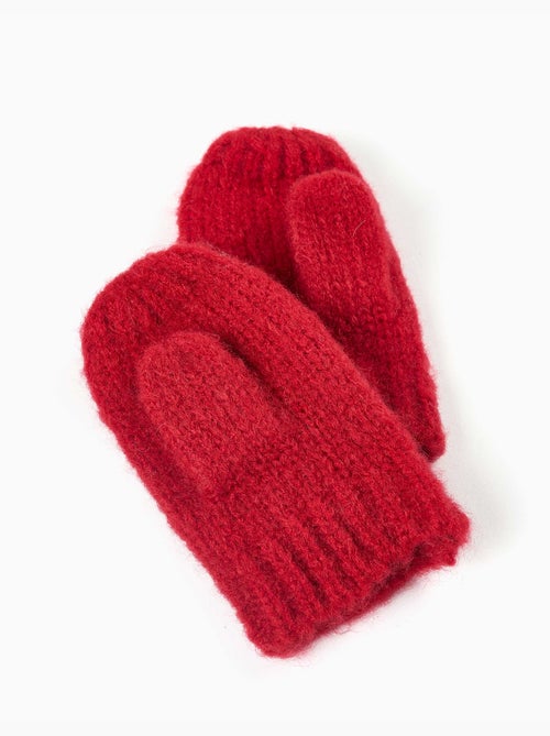Completo berretto e muffole in maglia a trecce - Kiabi