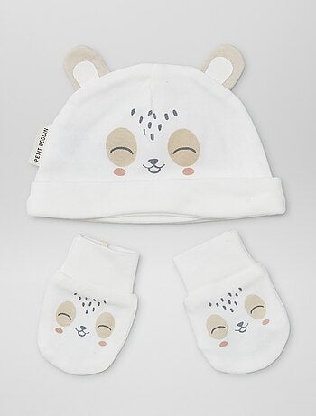 Completo berretto + muffole 'Petit Béguin'