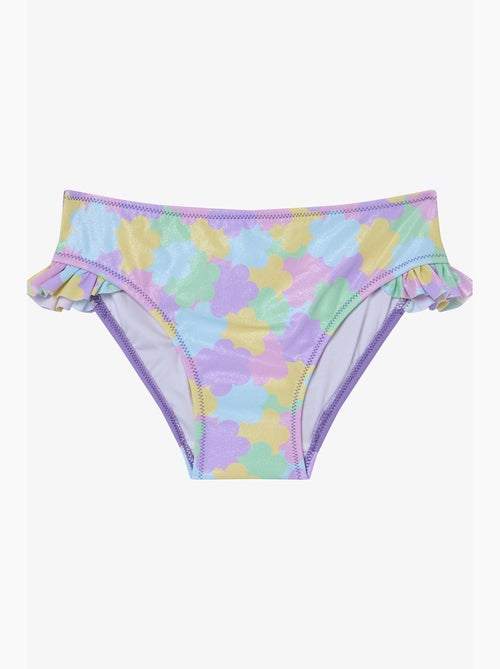 Completo bikini bambina shiny flower con volant e collo halter penti - Kiabi Completo bikini bambina shiny flower con volant e collo halter penti - Kiabi