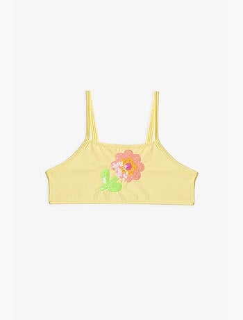 Completo bikini halter con paillettes bambina penti