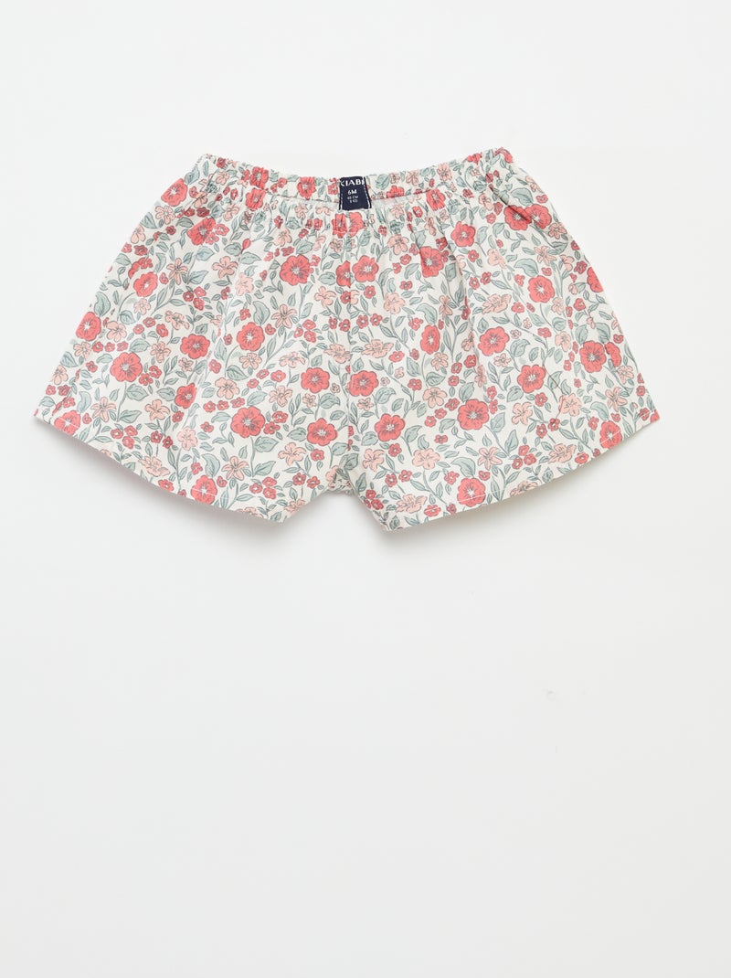 Completo blusa a maniche corte + shorts + cappello - 3 pezzi ROSA - Kiabi