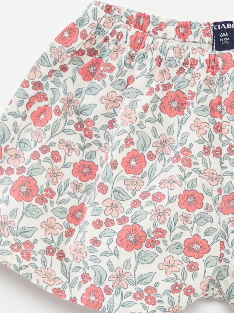 Completo blusa a maniche corte + shorts + cappello - 3 pezzi ROSA - Kiabi