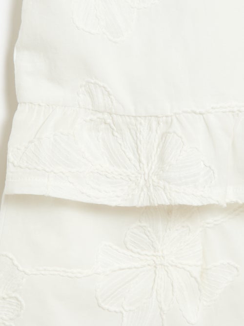 Completo blusa + pantaloni con ricami - 2 pezzi - Kiabi