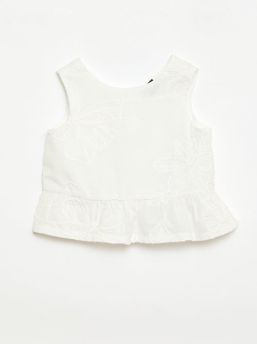 Completo blusa + pantaloni con ricami - 2 pezzi - Kiabi