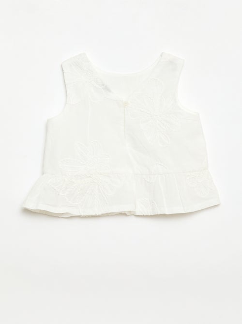 Completo blusa + pantaloni con ricami - 2 pezzi - Kiabi