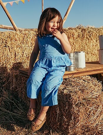 Completo blusa + pantaloni con ricami - 2 pezzi