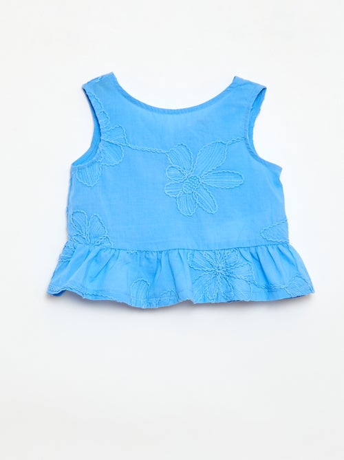 Completo blusa + pantaloni con ricami - 2 pezzi - Kiabi