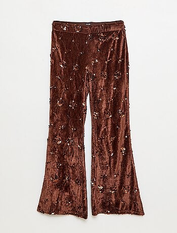 Completo blusa + pantaloni flare fit in velluto