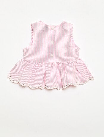 Completo blusa + pantaloni Vichy - 2 pezzi