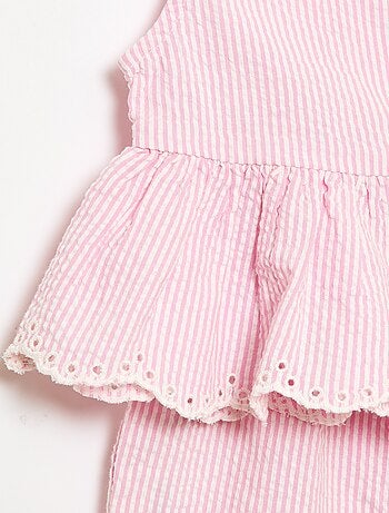 Completo blusa + pantaloni Vichy - 2 pezzi