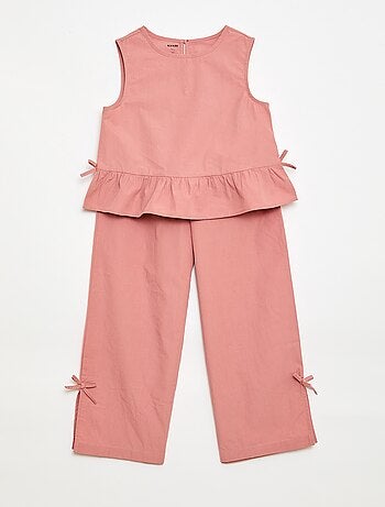 Completo blusa senza maniche + pantaloni - 2 pezzi