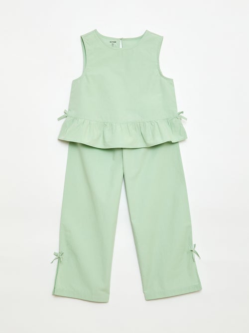 Completo blusa senza maniche + pantaloni - 2 pezzi - Kiabi Completo blusa senza maniche + pantaloni - 2 pezzi - Kiabi