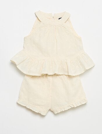 Completo blusa senza maniche + shorts