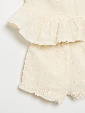 Completo blusa senza maniche + shorts