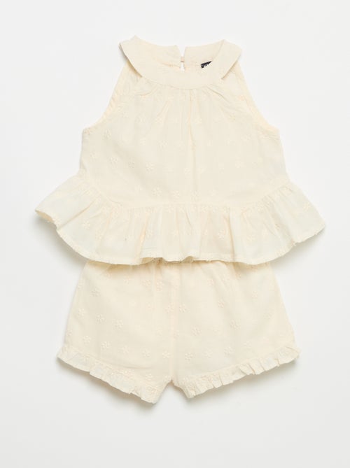 Completo blusa senza maniche + shorts - Kiabi