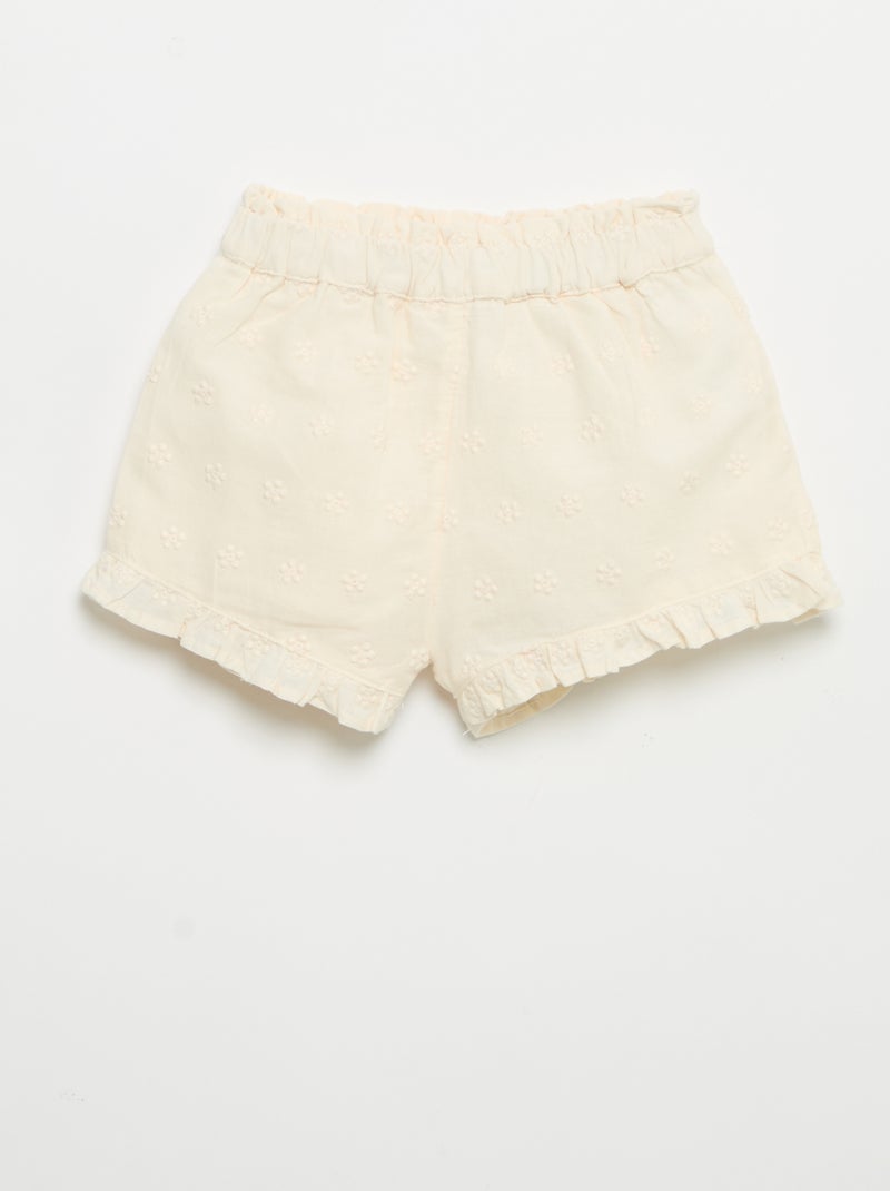 Completo blusa senza maniche + shorts Bianco Ecru - Kiabi