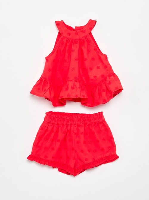 Completo blusa senza maniche + shorts - Kiabi