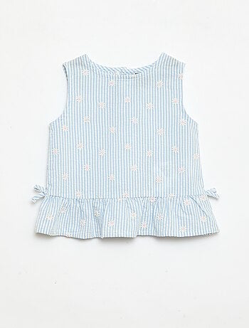 Completo blusa + shorts a quadretti vichy - 2 pezzi