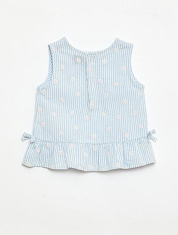 Completo blusa + shorts a quadretti vichy - 2 pezzi