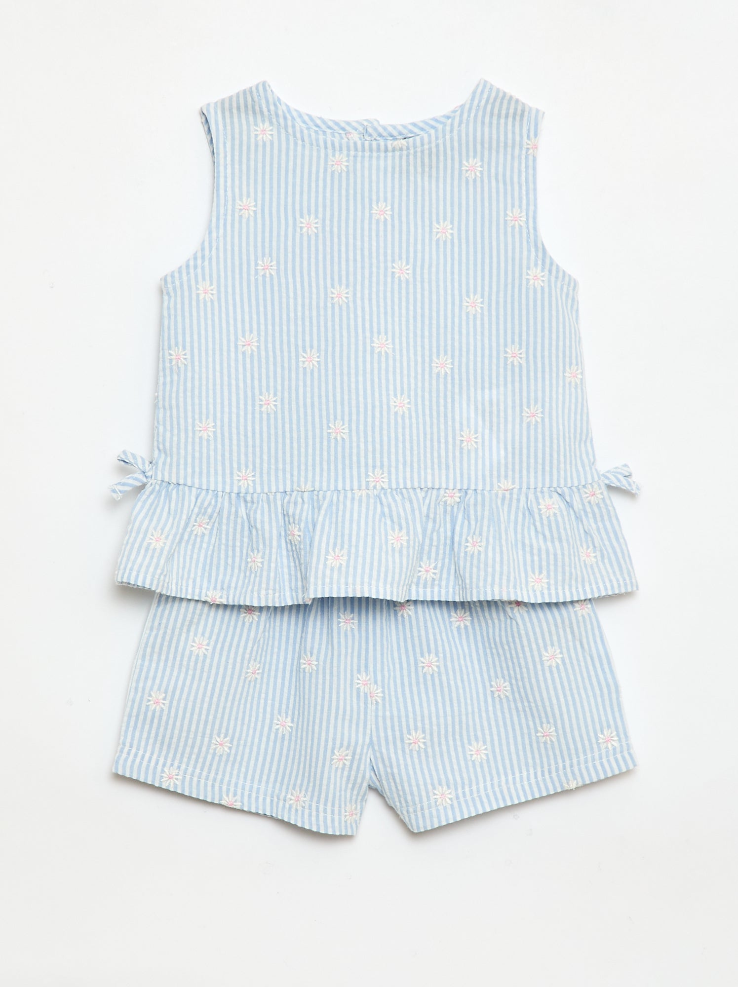 Completo blusa + shorts a quadretti vichy - 2 pezzi