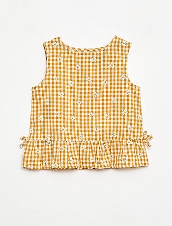 Completo blusa + shorts a quadretti vichy - 2 pezzi