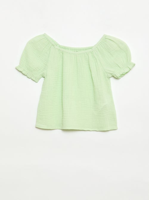 Completo blusa + shorts tinta unita - 2 pezzi - Kiabi Completo blusa + shorts tinta unita - 2 pezzi - Kiabi