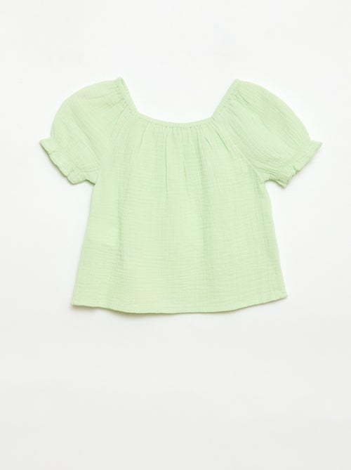 Completo blusa + shorts tinta unita - 2 pezzi - Kiabi Completo blusa + shorts tinta unita - 2 pezzi - Kiabi