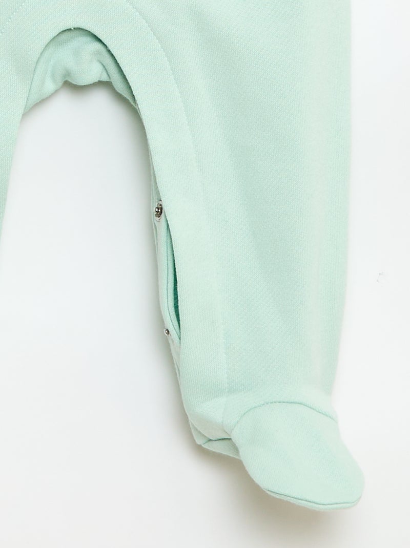 Completo body a maniche lunghe + salopette con piedini Bianco - Kiabi